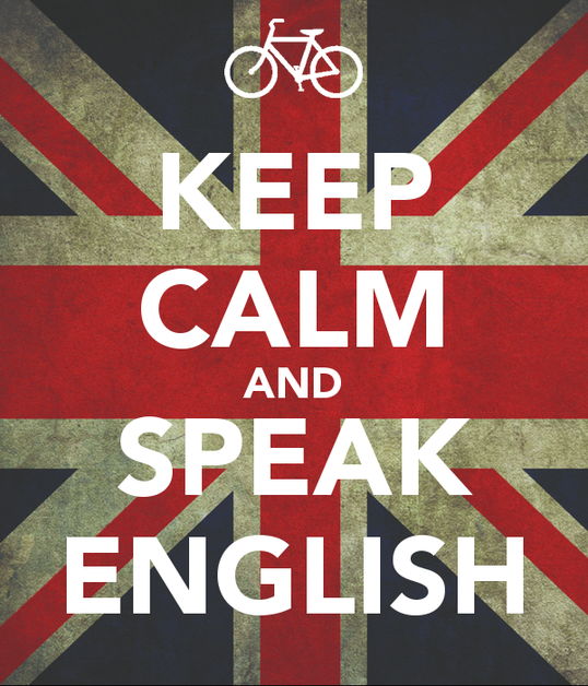 Image keep calm and speak english